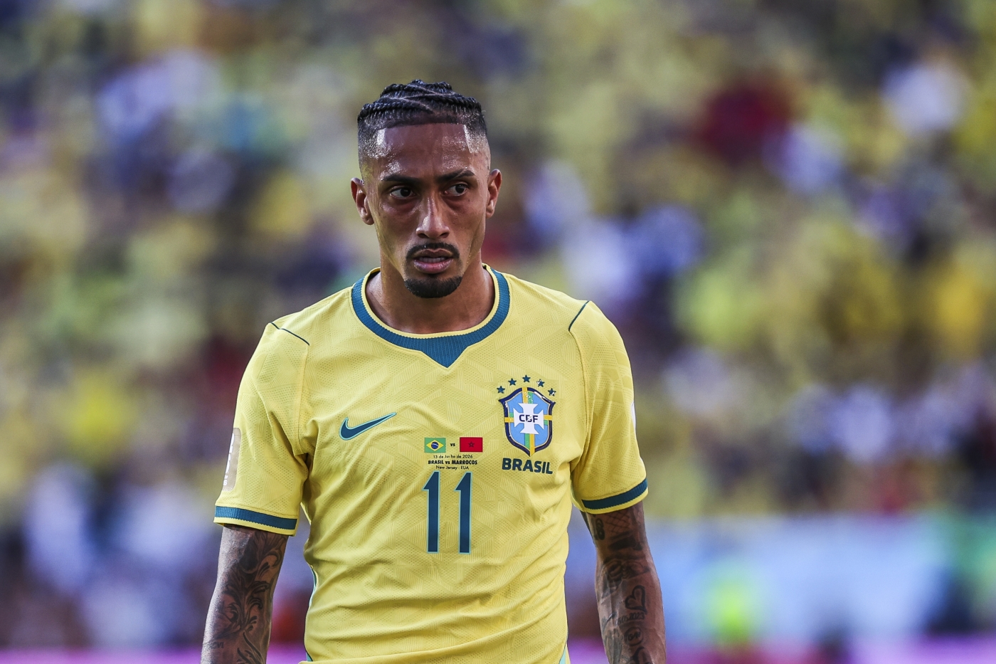 PSG Barcelone : Raphinha sorti sur blessure en sélection !