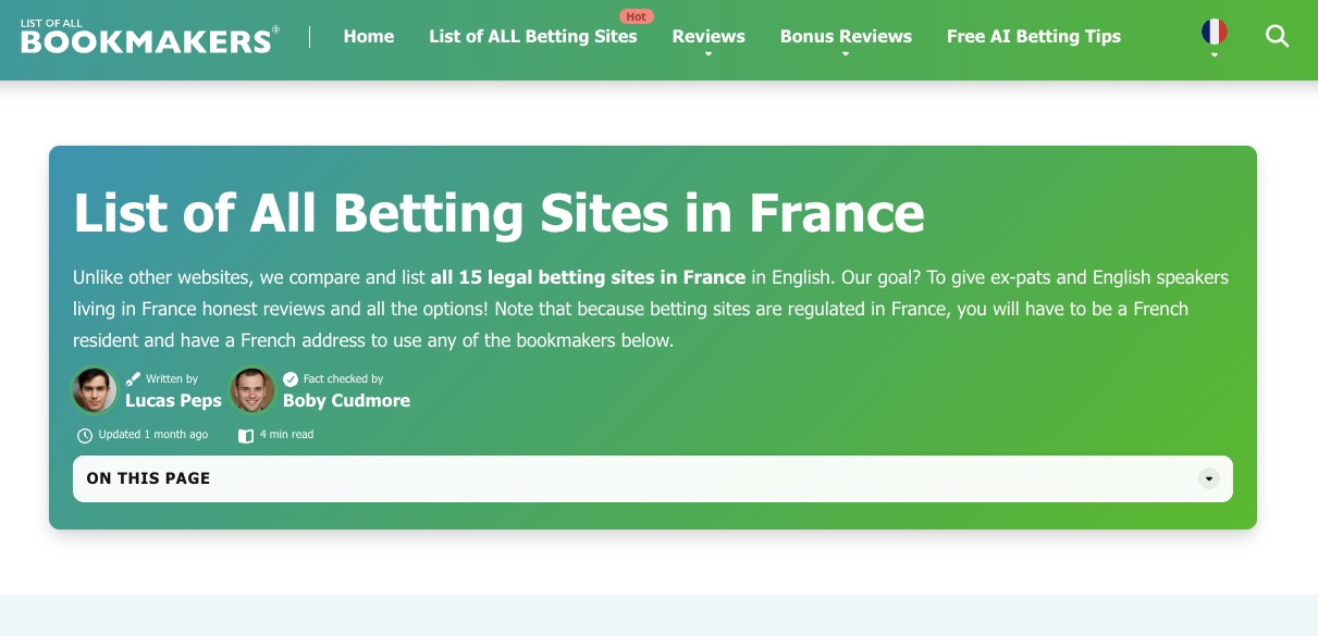 ListOfAllBookmakers.com